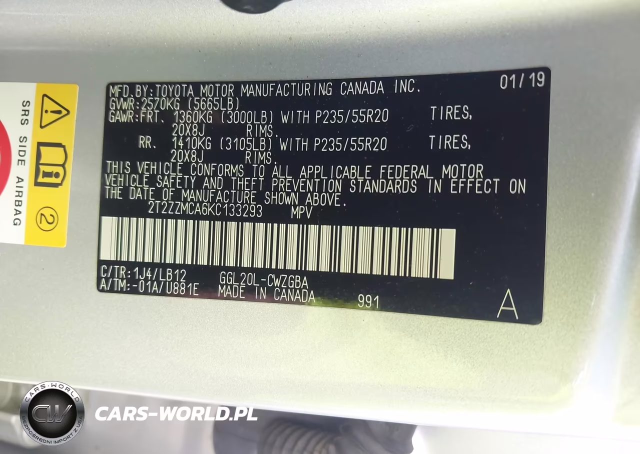 2019 Lexus Rx 350 VIN:2T2ZZMCA6KC133293 - 9