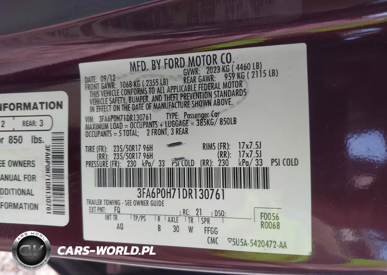 2013 Ford Fusion Se VIN:3FA6P0H71DR130761 - 9