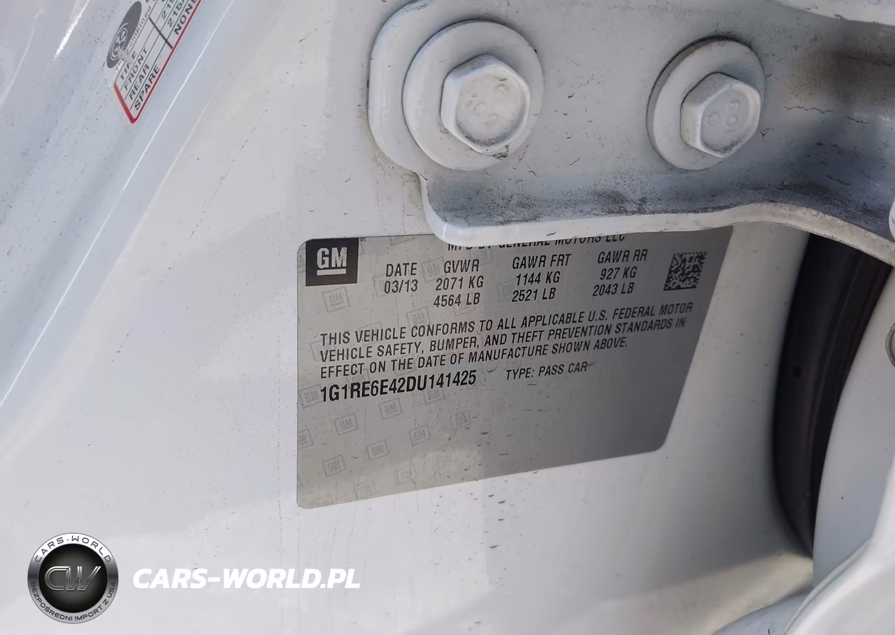 2013 Chevrolet Volt VIN:1G1RE6E42DU141425 - 9