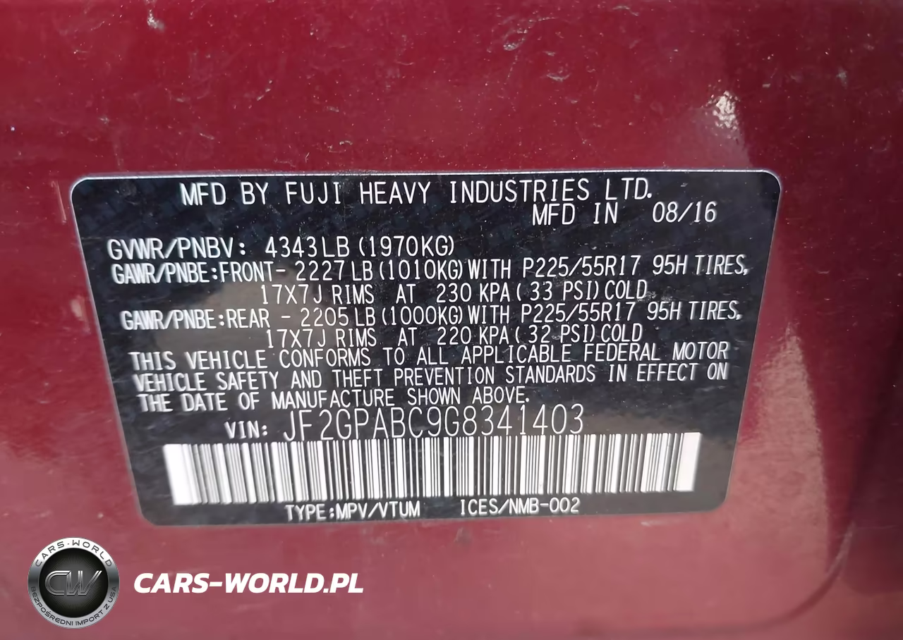 2016 Subaru Crosstrek 2.0I Premium VIN:JF2GPABC9G8341403 - 9