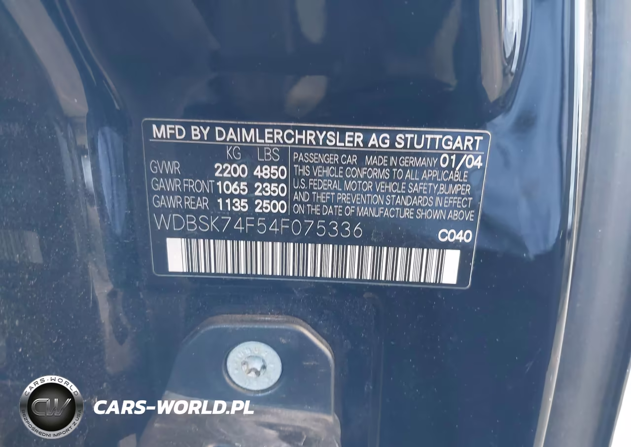 2004 Mercedes-Benz Sl 55 Amg VIN:WDBSK74F54F075336 - 9