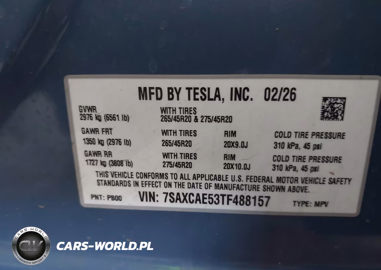 2026 Tesla Model X All-Wheel Drive VIN:7SAXCAE53TF488157 - 9