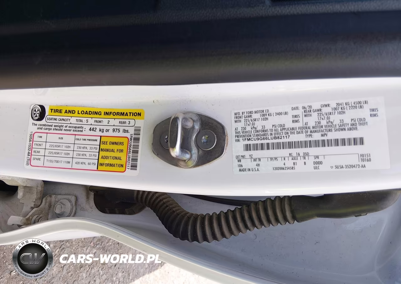 2020 Ford Escape Se VIN:1FMCU9G66LUB82117 - 9