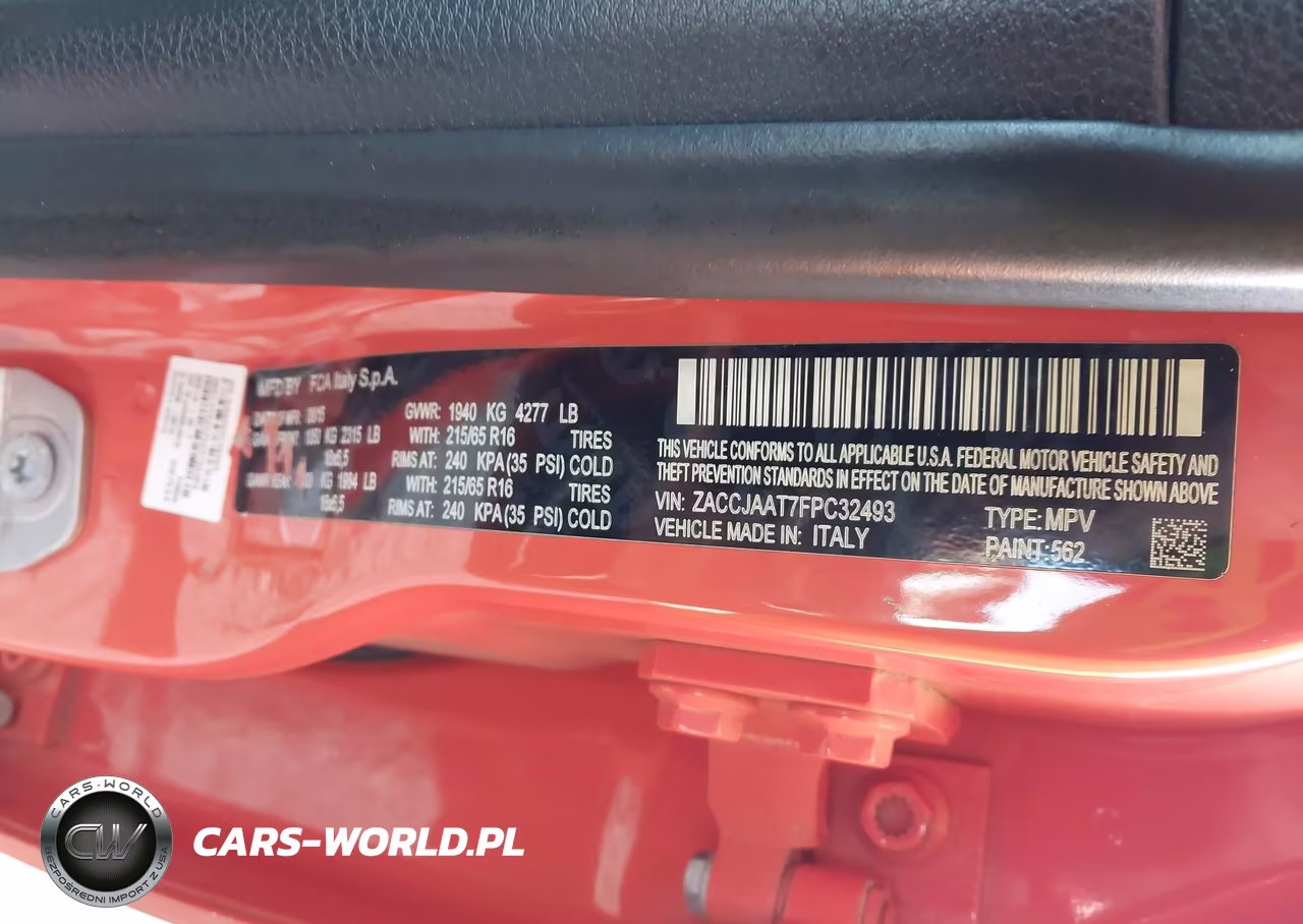2015 Jeep Renegade Sport VIN:ZACCJAAT7FPC32493 - 9