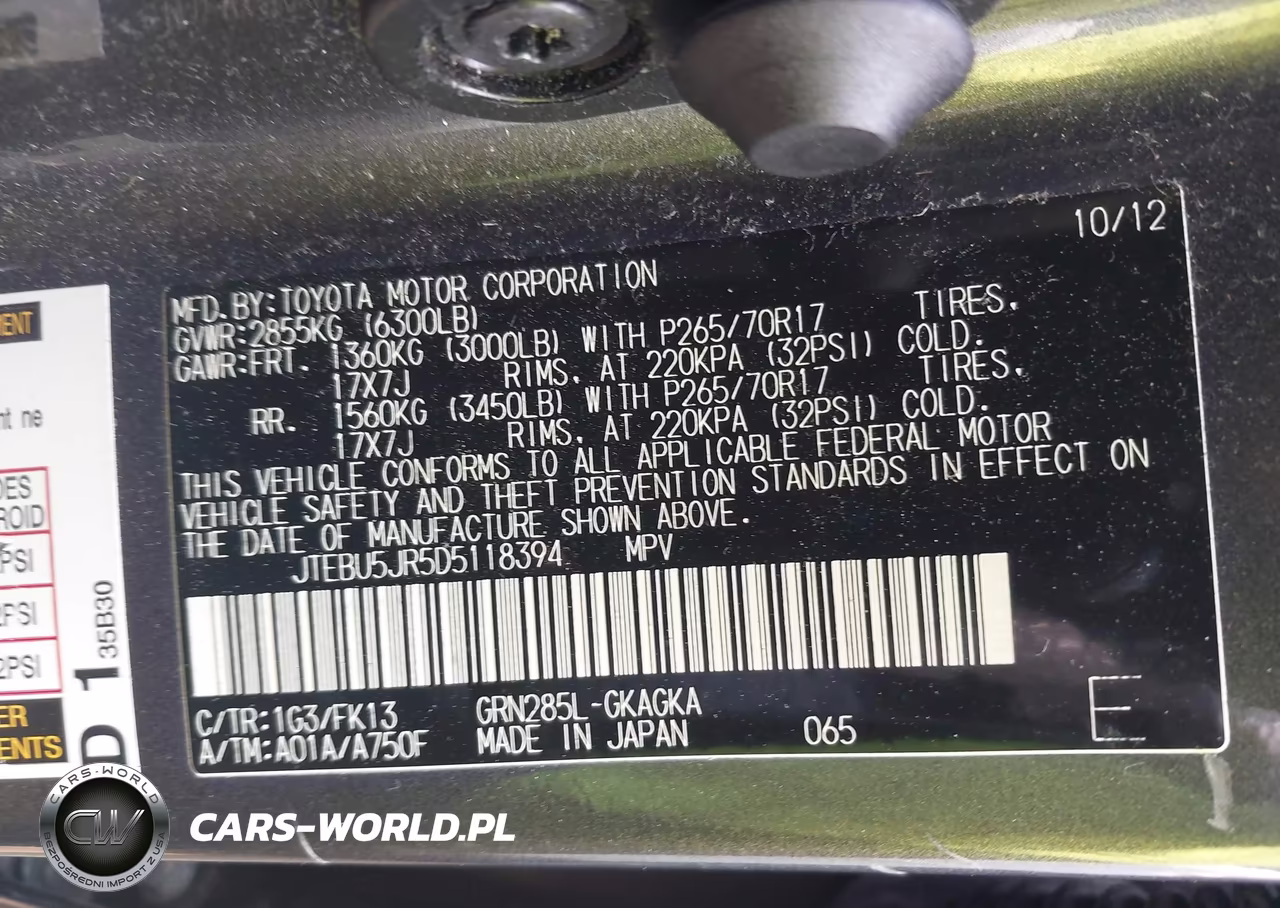 2013 Toyota 4Runner Sr5 VIN:JTEBU5JR5D5118394 - 9