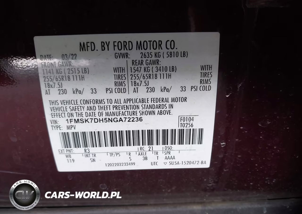 2022 Ford Explorer Xlt VIN:1FMSK7DH5NGA72236 - 9