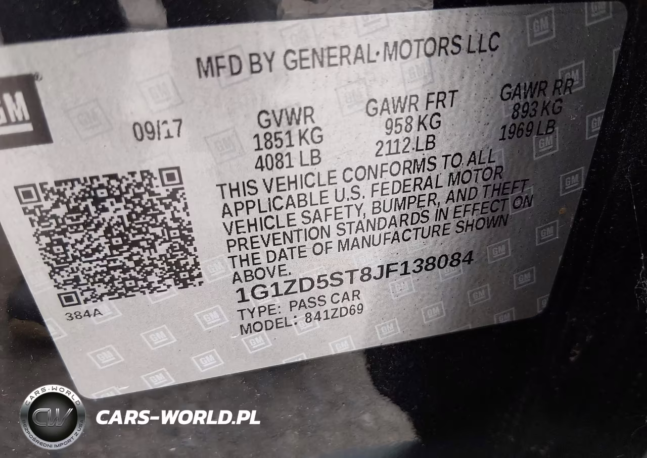 2018 Chevrolet Malibu Lt VIN:1G1ZD5ST8JF138084 - 9