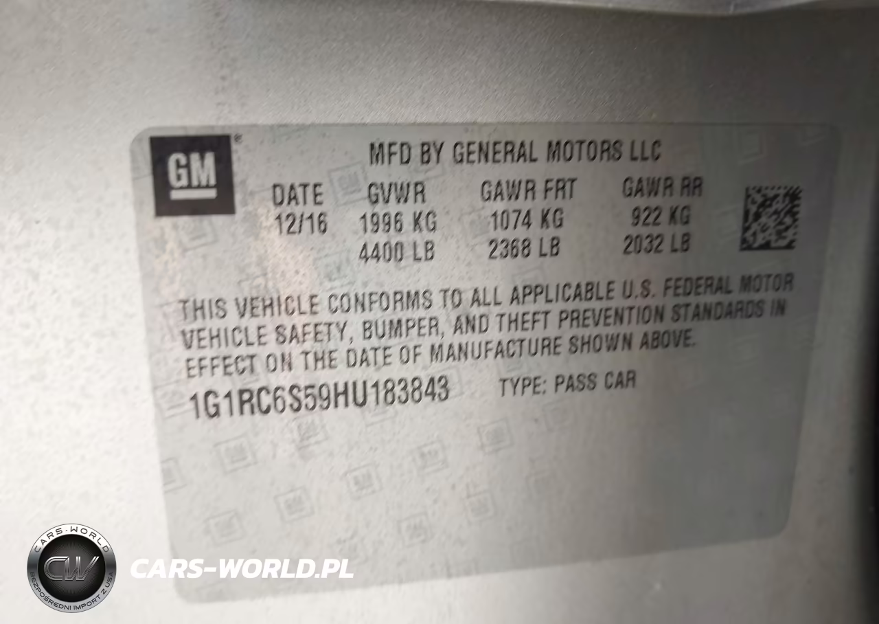 2017 Chevrolet Volt Lt VIN:1G1RC6S59HU183843 - 9
