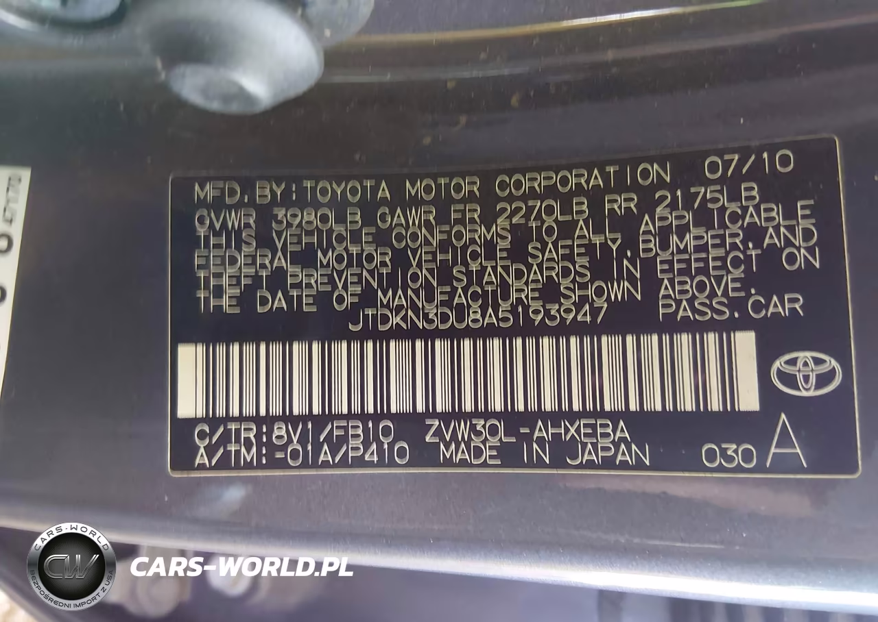2010 Toyota Prius Iii VIN:JTDKN3DU8A5193947 - 9