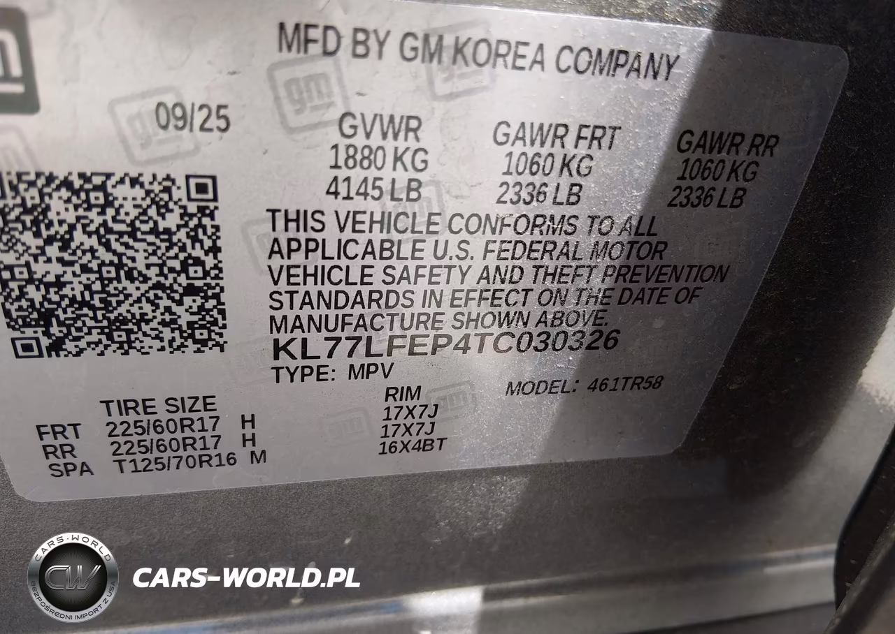 2026 Chevrolet Trax Fwd Ls VIN:KL77LFEP4TC030326 - 9
