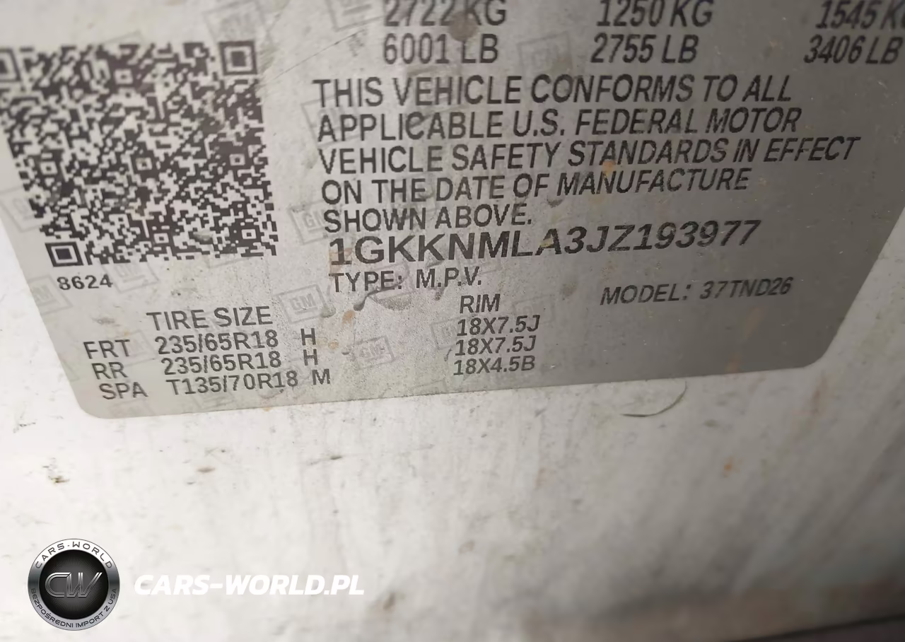 2018 GMC Acadia Slt-1 VIN:1GKKNMLA3JZ193977 - 9