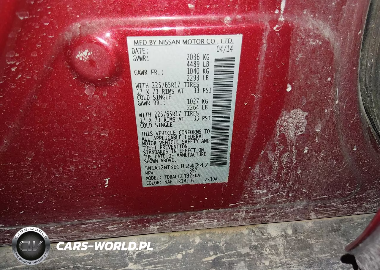 2014 Nissan Rogue Sv VIN:5N1AT2MT3EC824247 - 9
