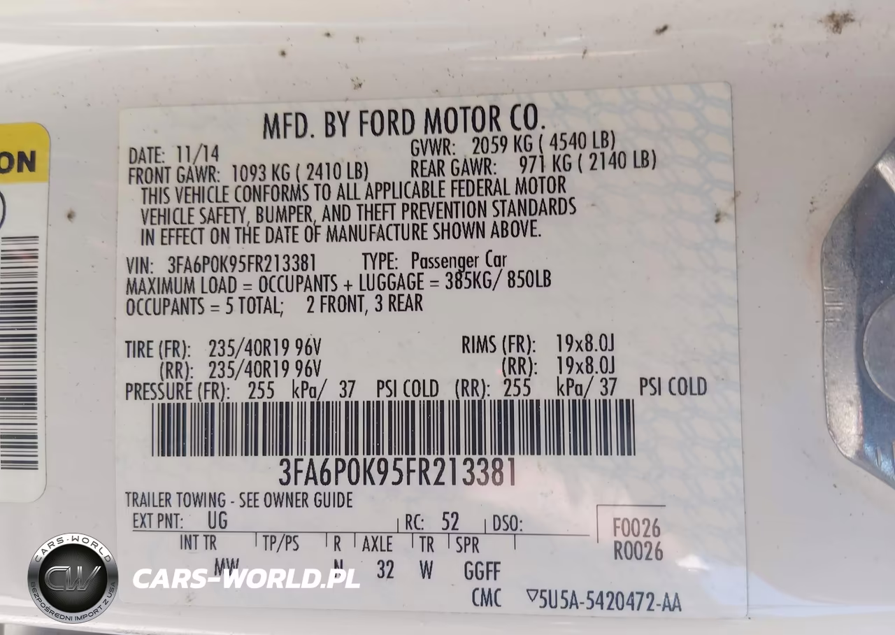 2015 Ford Fusion Titanium VIN:3FA6P0K95FR213381 - 9