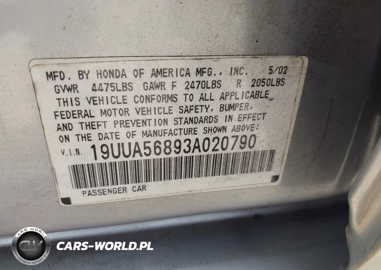 2003 Acura Tl 3.2 Type S VIN:19UUA56893A020790 - 9