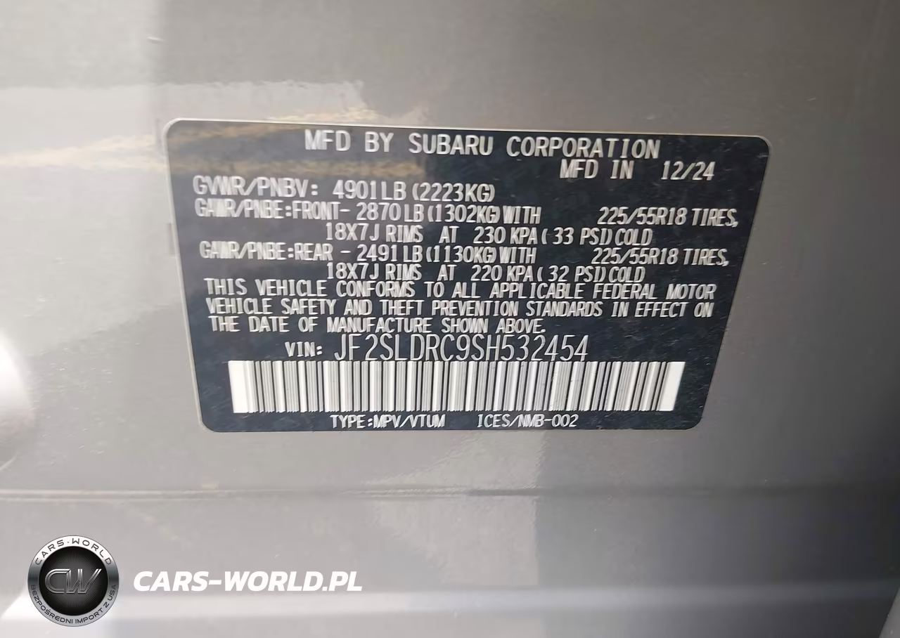 2025 Subaru Forester Limited VIN:JF2SLDRC9SH532454 - 9