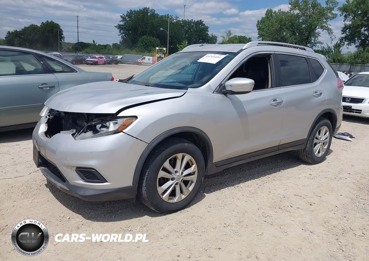 2015 Nissan Rogue Sv VIN:KNMAT2MV9FP538452 - 2