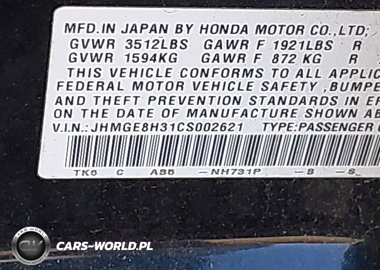 2012 Honda Fit VIN:JHMGE8H31CS002621 - 9