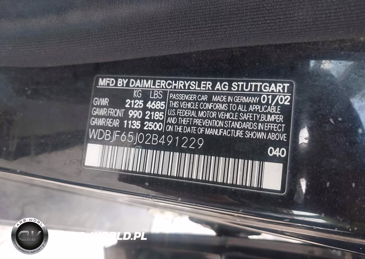 2002 Mercedes-Benz E 320 Special Edition VIN:WDBJF65J02B491229 - 9