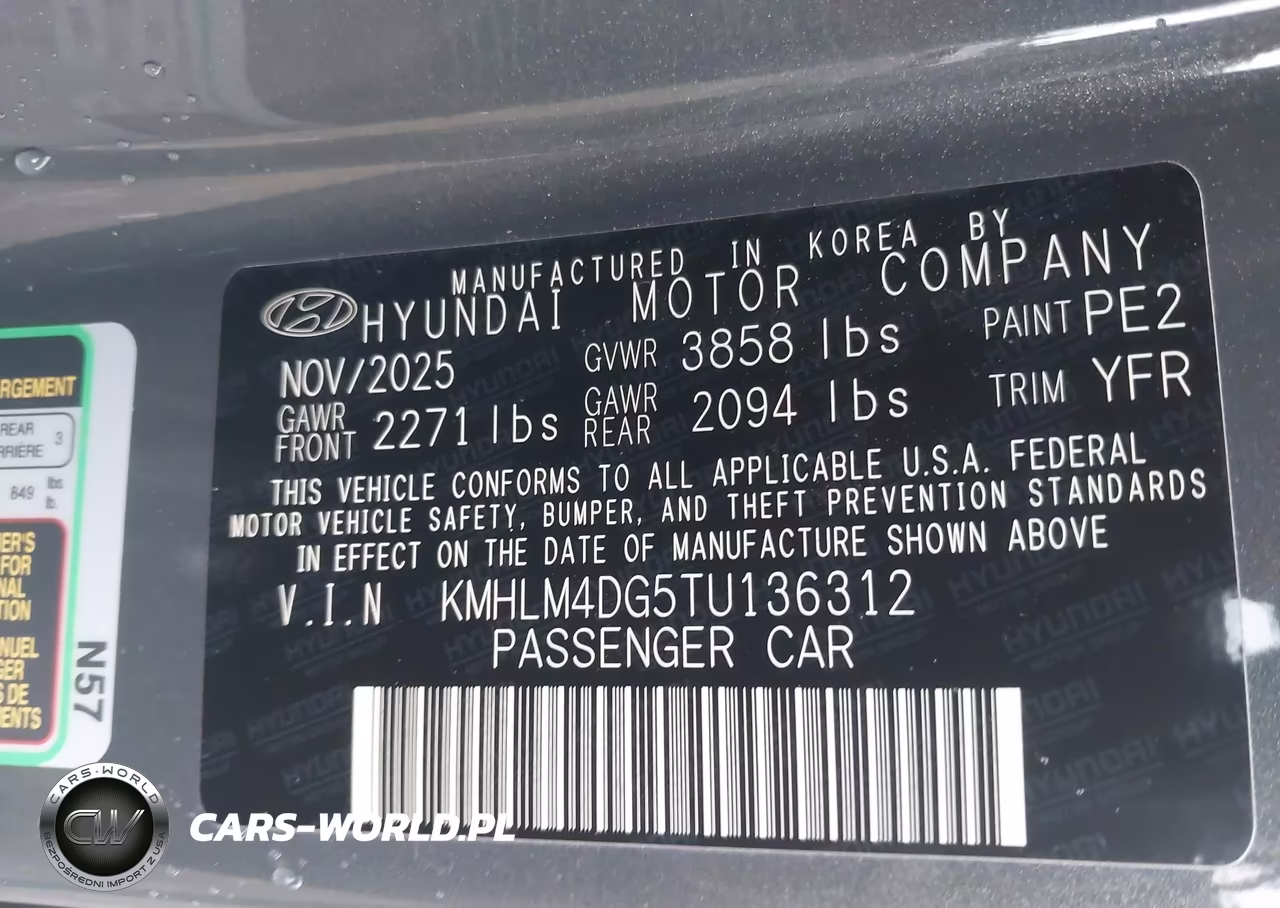 2026 Hyundai Elantra Sel Sport VIN:KMHLM4DG5TU136312 - 9