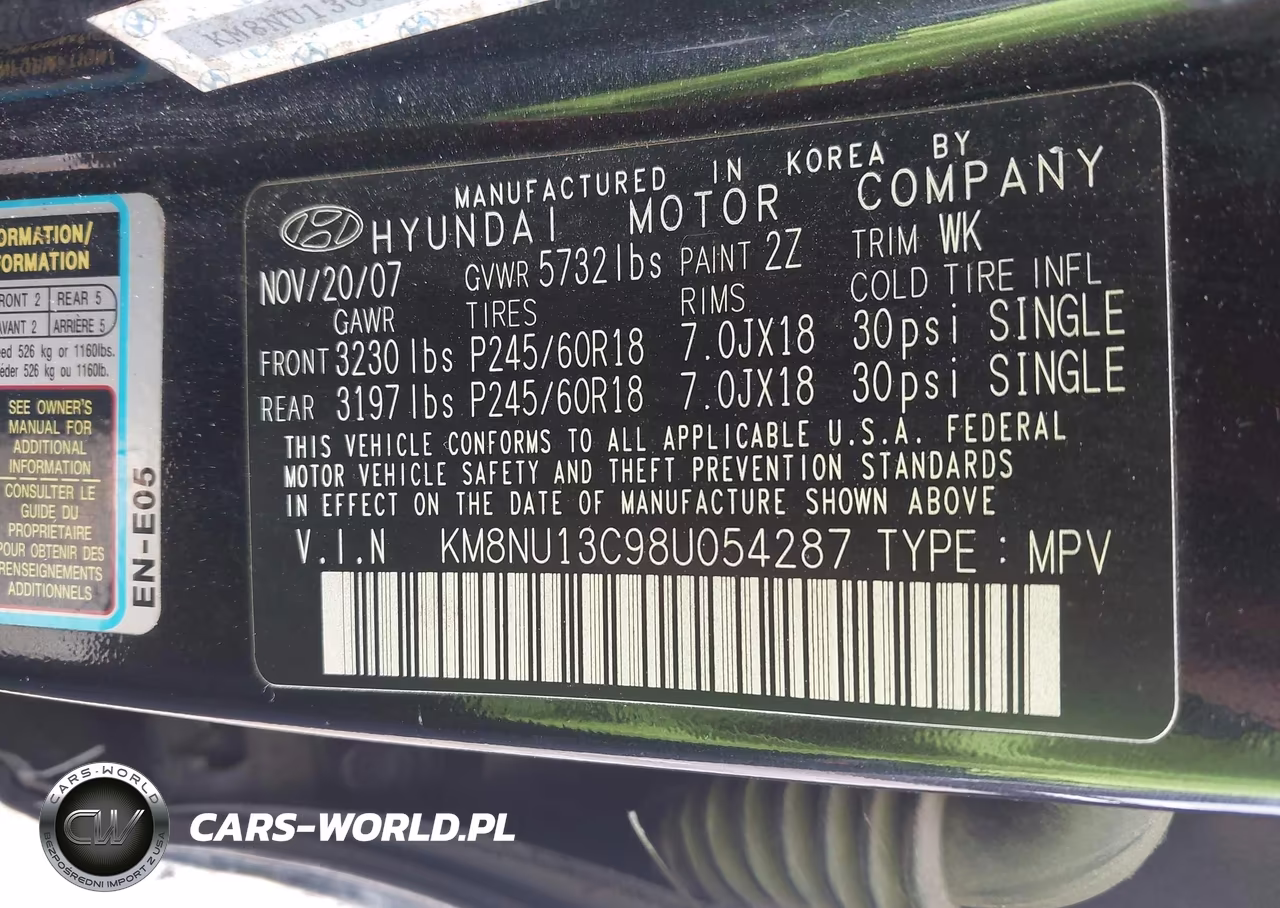 2008 Hyundai Veracruz Gls-Limited-Se VIN:KM8NU13C98U054287 - 9