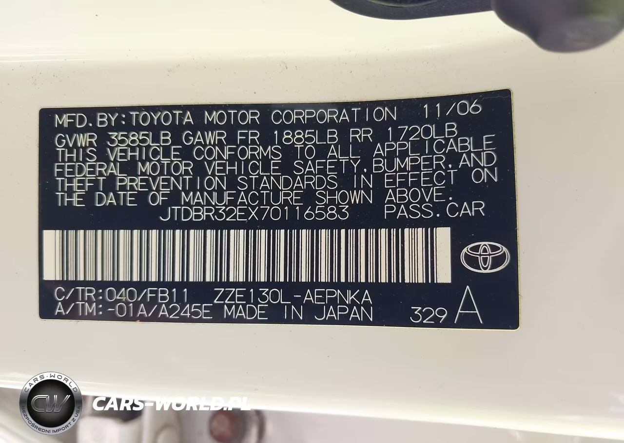 2007 Toyota Corolla Le VIN:JTDBR32EX70116583 - 9