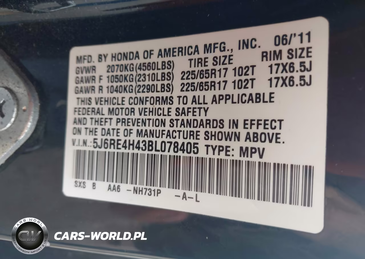 2011 Honda Cr-V Se VIN:5J6RE4H43BL078405 - 9