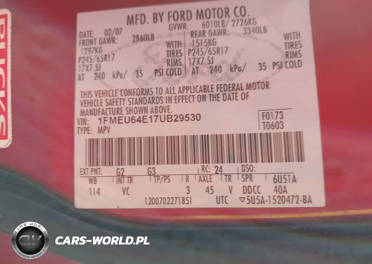 2007 Ford Explorer Eddie Bauer VIN:1FMEU64E17UB29530 - 9