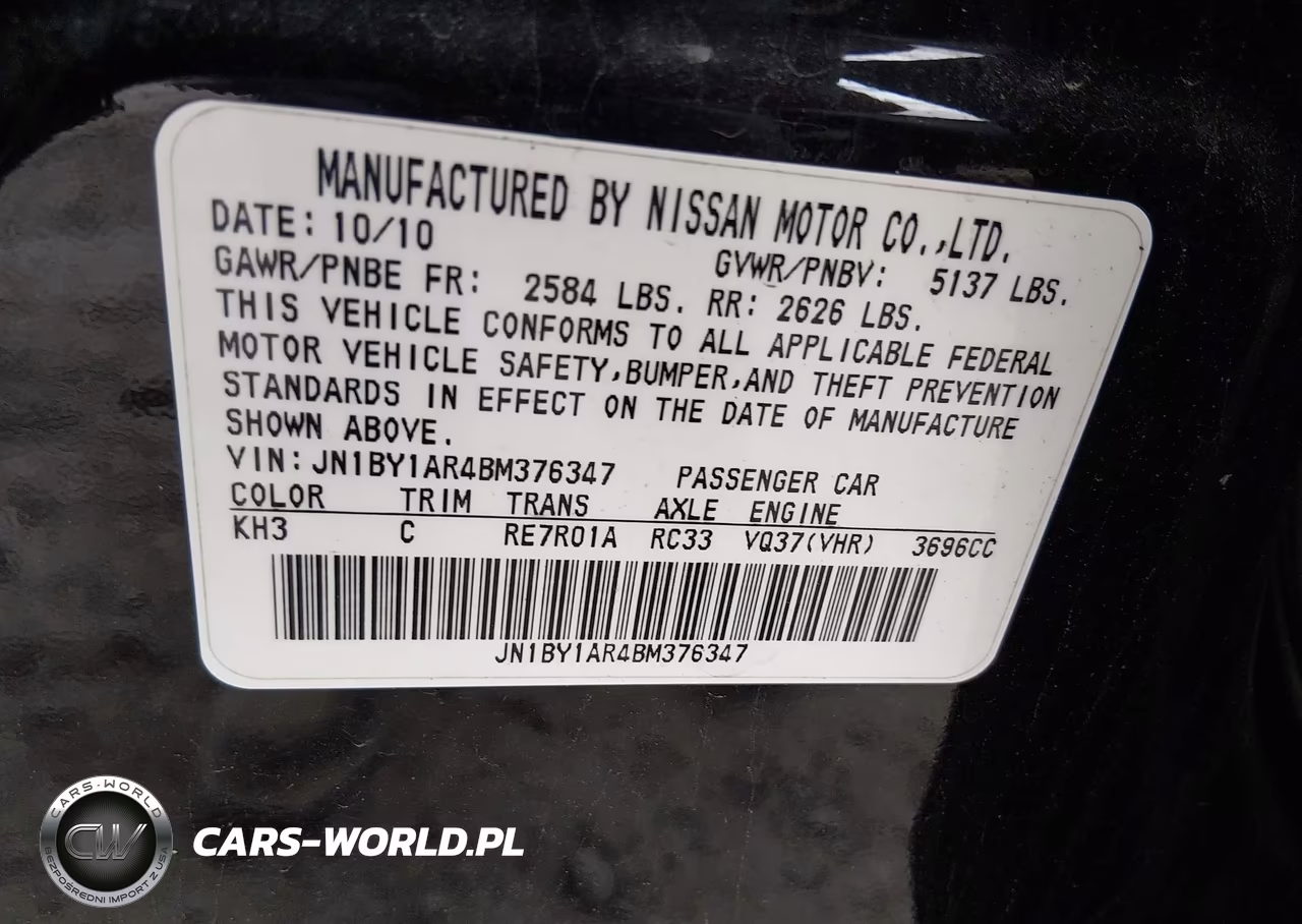 2011 Infiniti M37X VIN:JN1BY1AR4BM376347 - 9