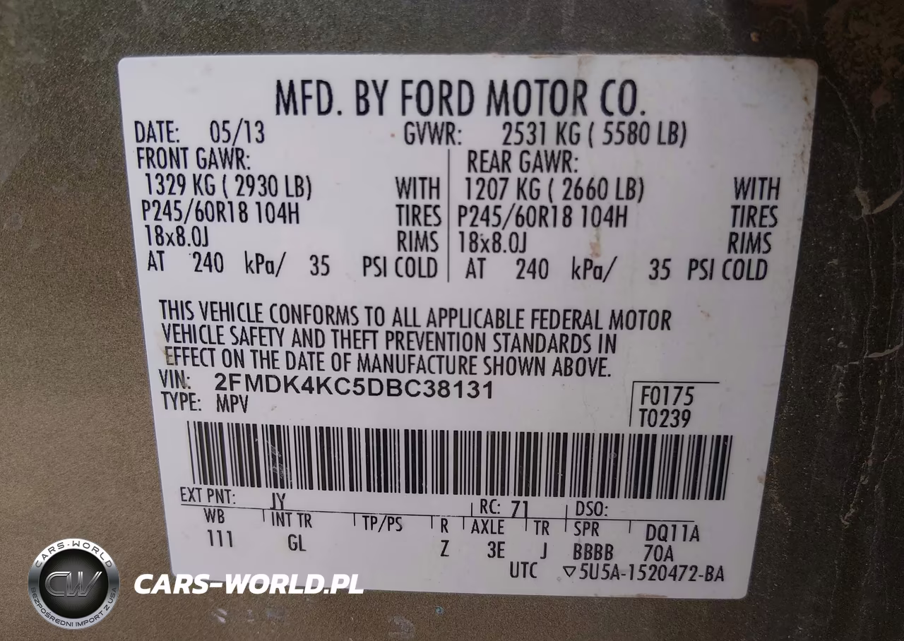 2013 Ford Edge Limited VIN:2FMDK4KC5DBC38131 - 9