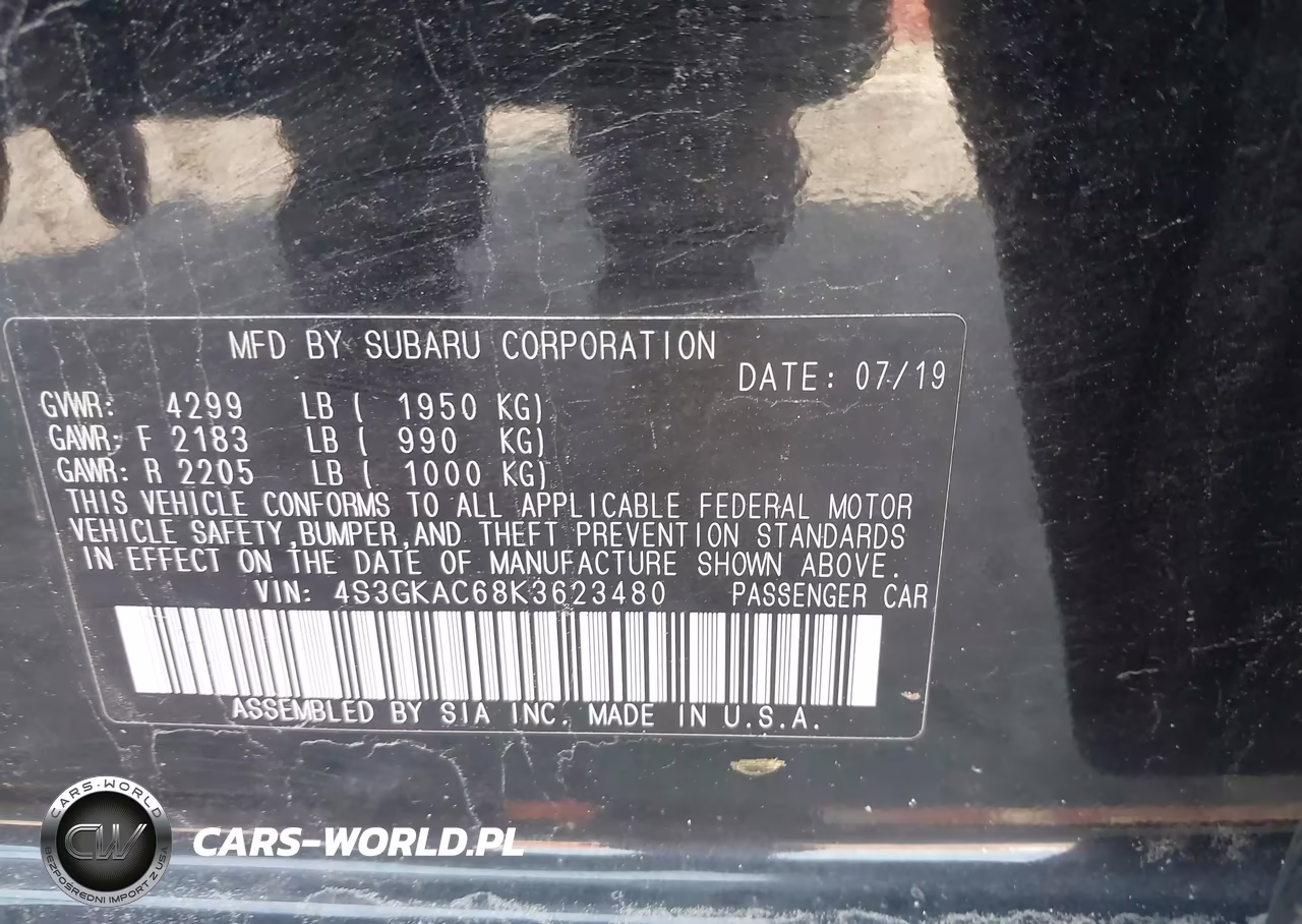 2019 Subaru Impreza 2.0I Premium VIN:4S3GKAC68K3623480 - 9