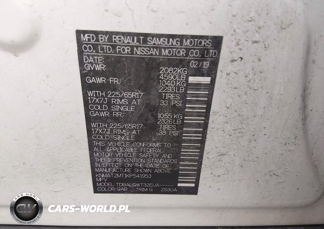 2019 Nissan Rogue Sv VIN:KNMAT2MT1KP541953 - 9