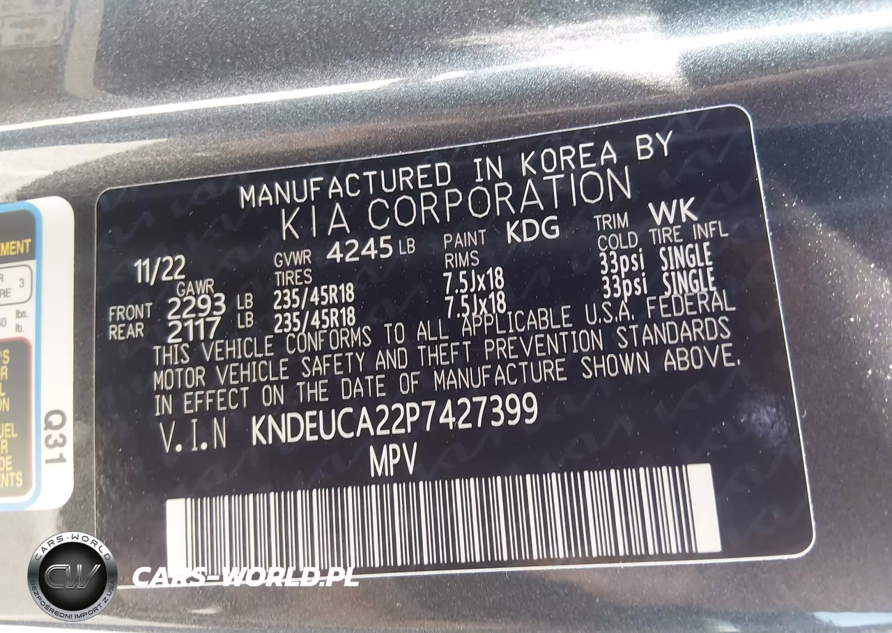 2023 Kia Seltos Nightfall Edition VIN:KNDEUCA22P7427399 - 9