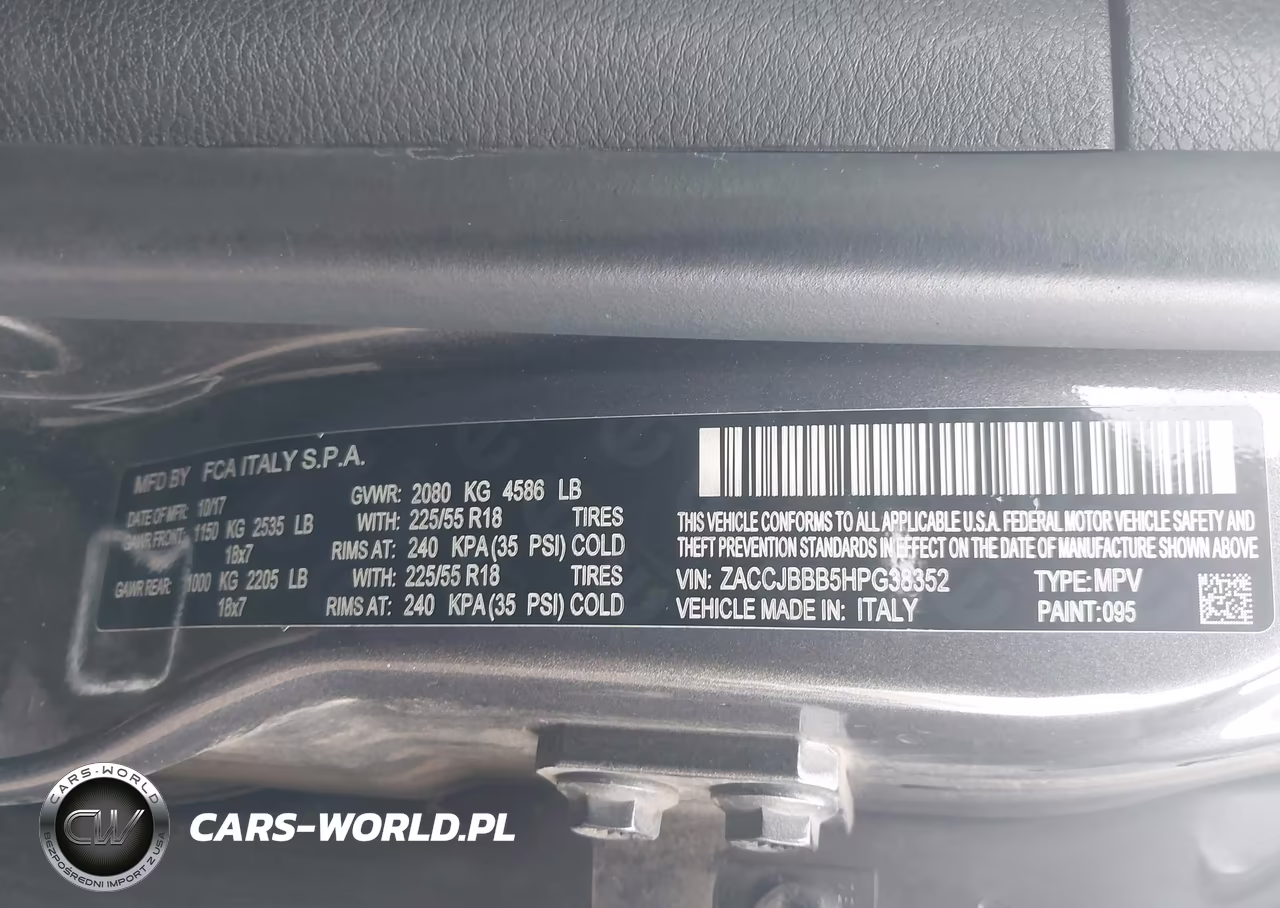 2017 Jeep Renegade Latitude VIN:ZACCJBBB5HPG38352 - 9