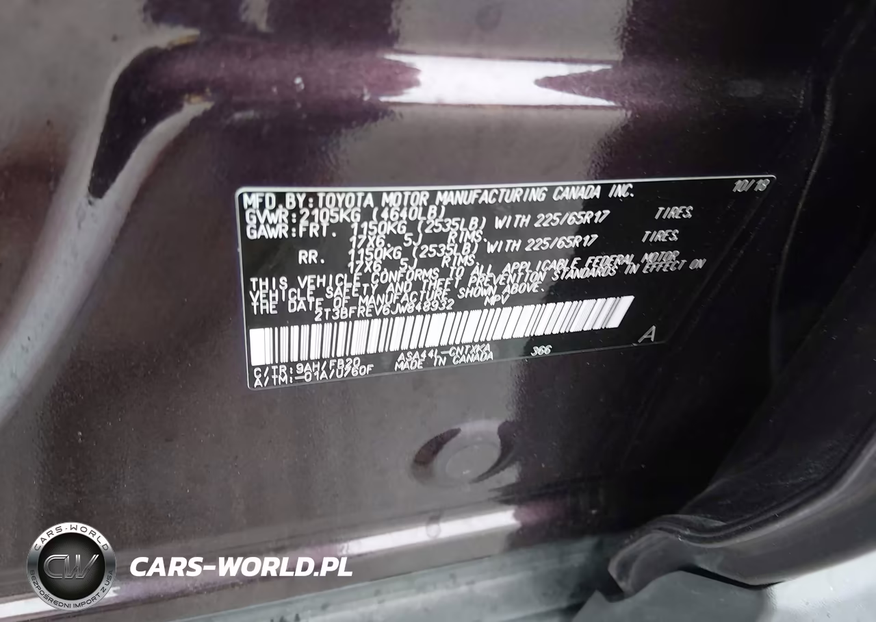 2018 Toyota Rav4 Le VIN:2T3BFREV6JW848932 - 9