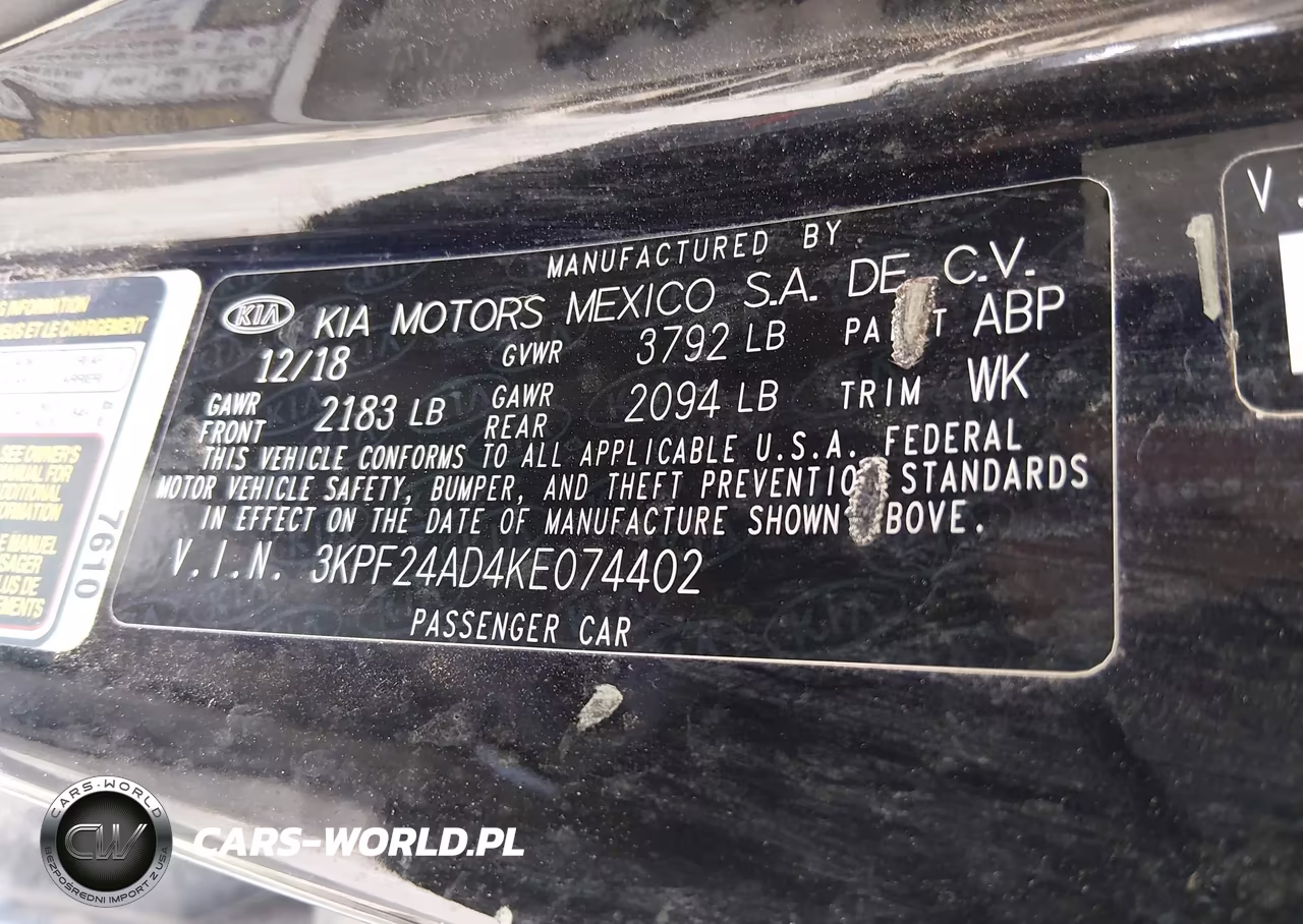 2019 Kia Forte Lxs VIN:3KPF24AD4KE074402 - 9