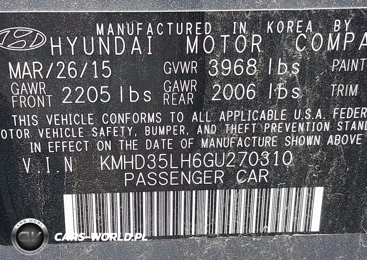 2016 Hyundai Elantra Gt VIN:KMHD35LH6GU270310 - 9