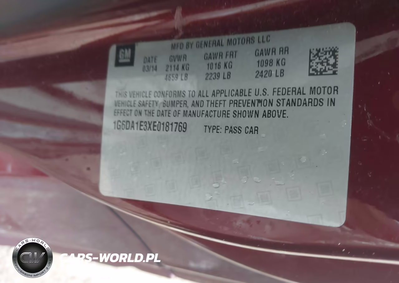 2014 Cadillac Cts Standard VIN:1G6DA1E3XE0181769 - 9