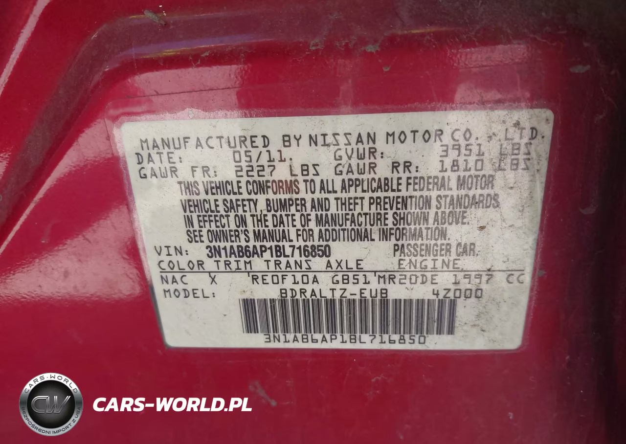 2011 Nissan Sentra 2.0S VIN:3N1AB6AP1BL716850 - 9