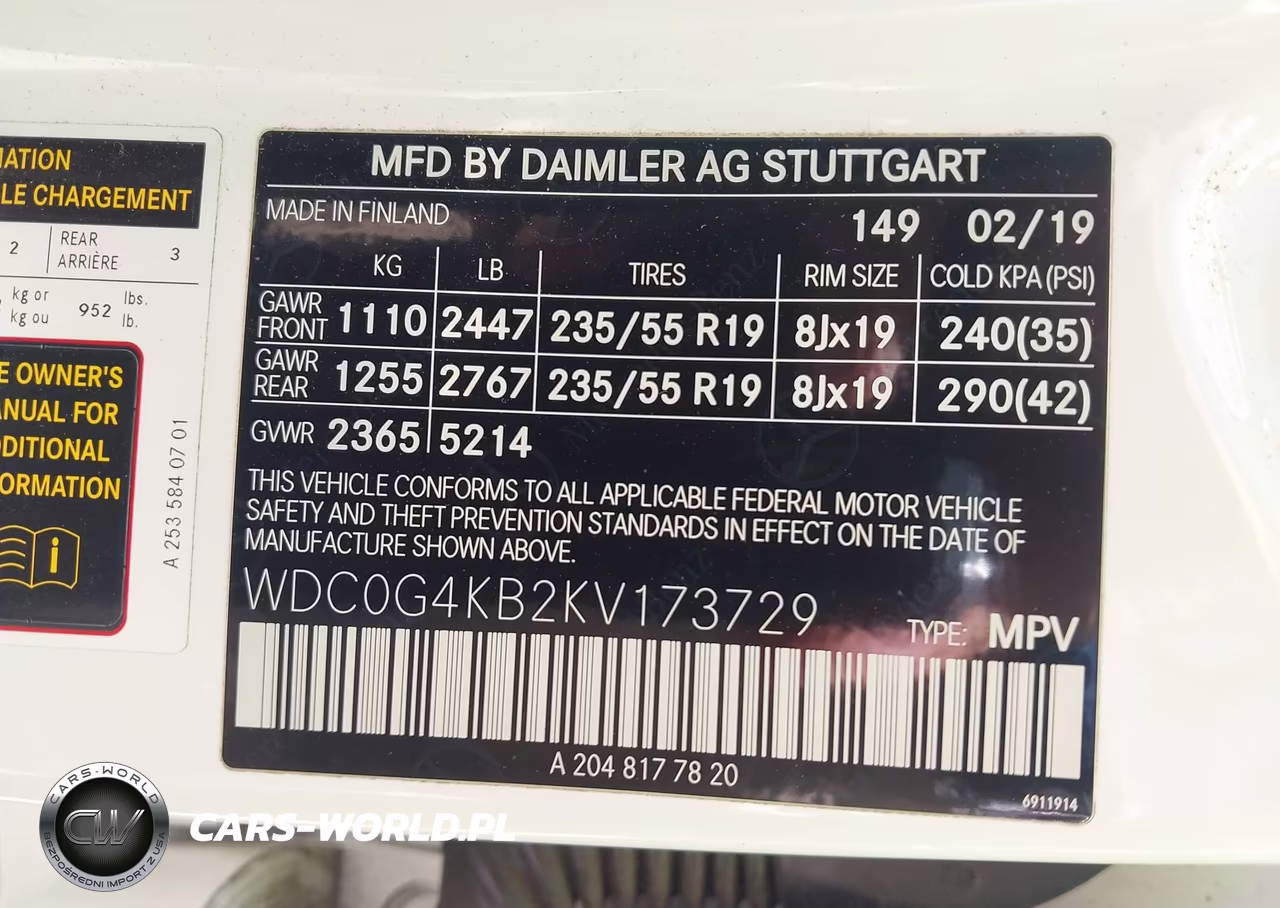2019 Mercedes-Benz Glc 300 4Matic VIN:WDC0G4KB2KV173729 - 9