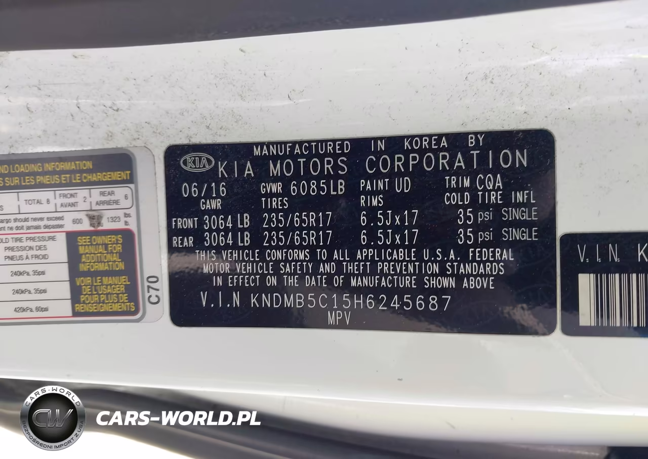 2017 Kia Sedona Lx VIN:KNDMB5C15H6245687 - 9