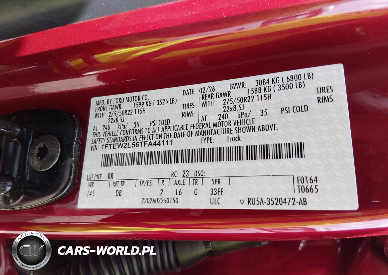 2026 Ford F-150 Stx VIN:1FTEW2L56TFA44111 - 9