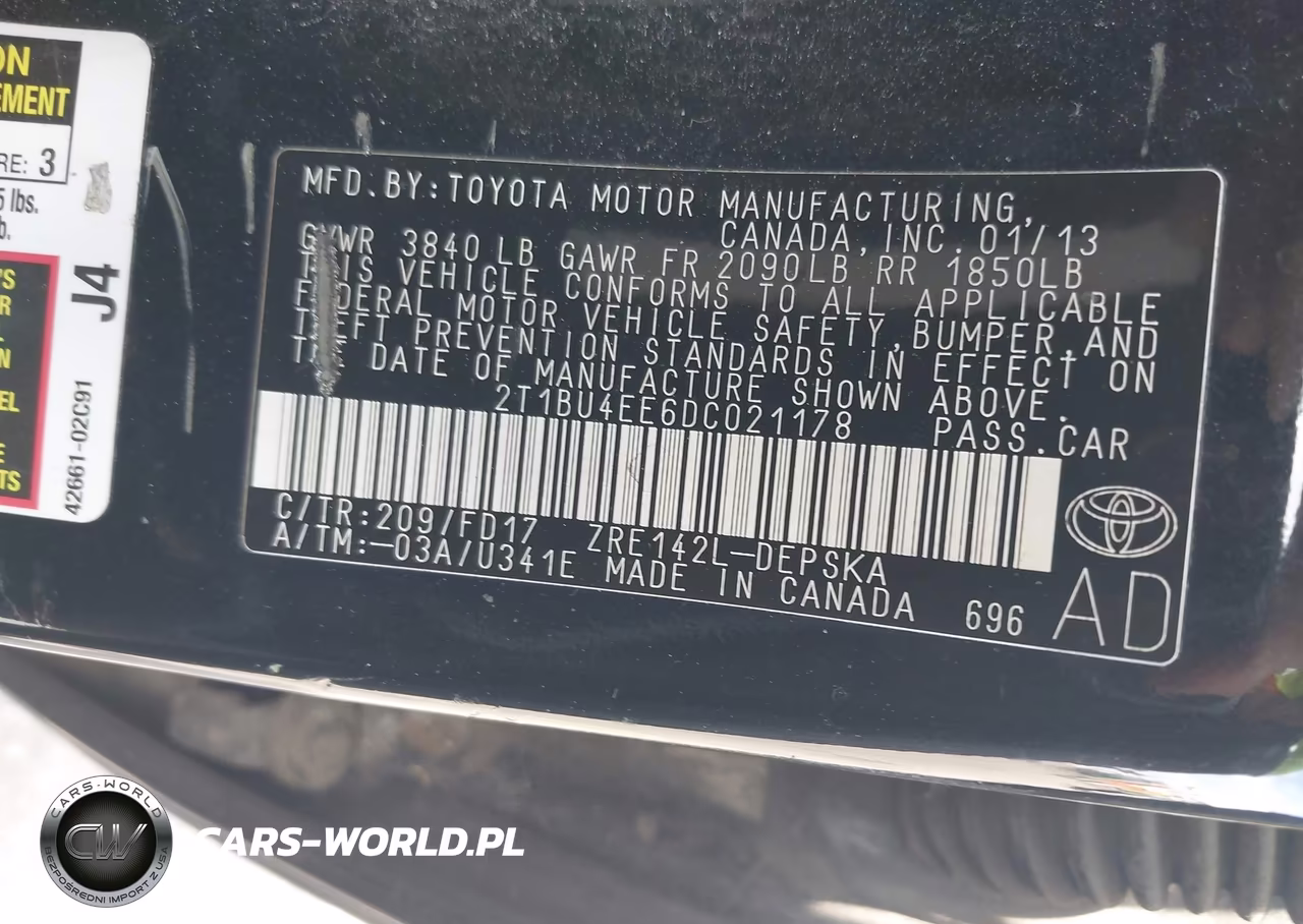 2013 Toyota Corolla S VIN:2T1BU4EE6DC021178 - 9