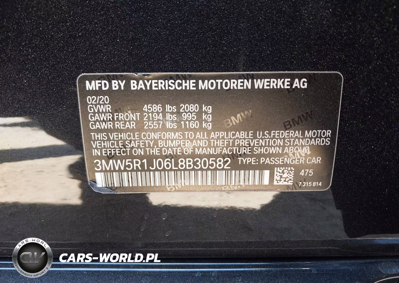 2020 BMW 330I VIN:3MW5R1J06L8B30582 - 9