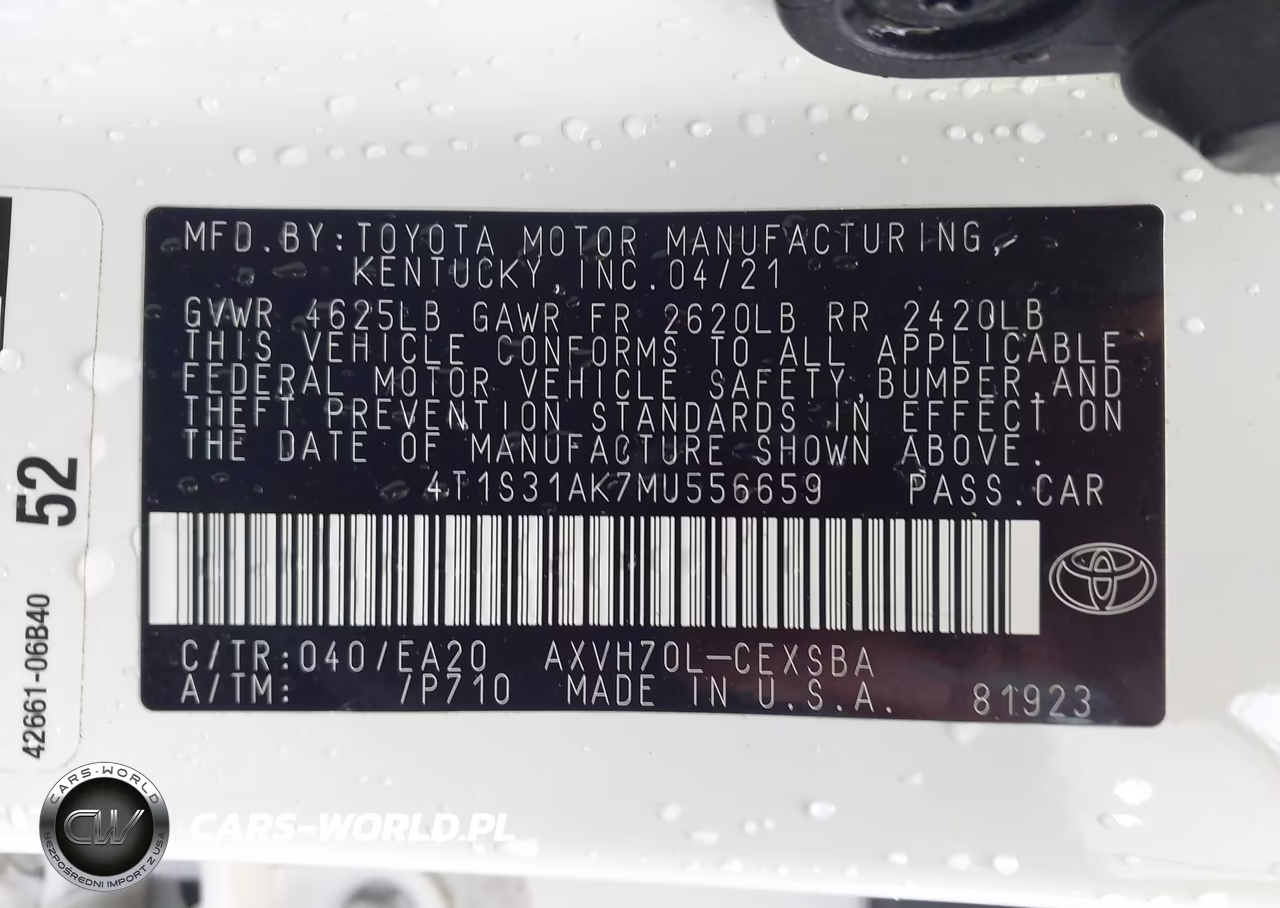 2021 Toyota Camry Se Hybrid VIN:4T1S31AK7MU556659 - 9