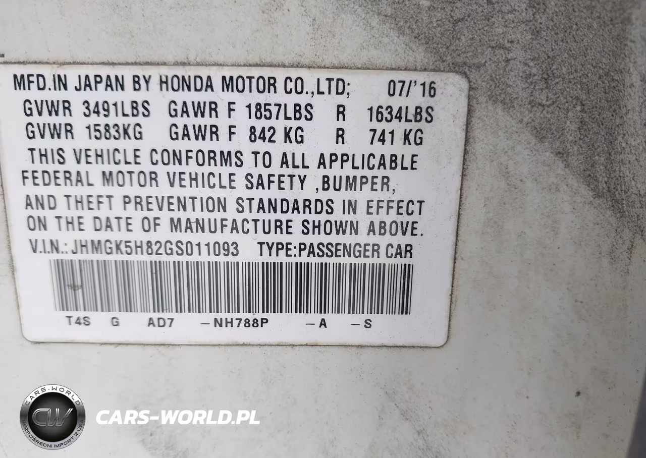 2016 Honda Fit Ex-L VIN:JHMGK5H82GS011093 - 9