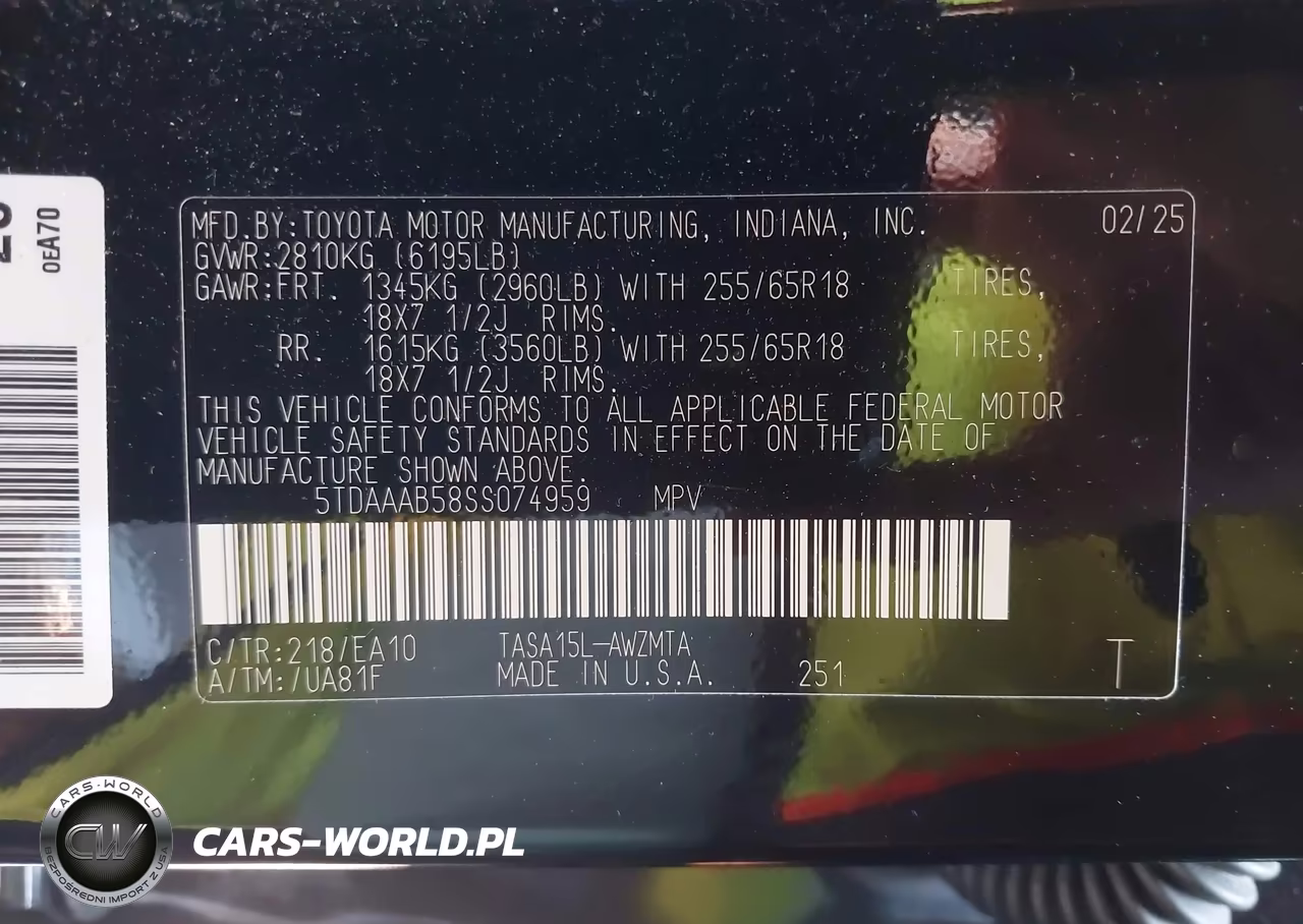 2025 Toyota Grand Highlander Xle VIN:5TDAAAB58SS074959 - 9