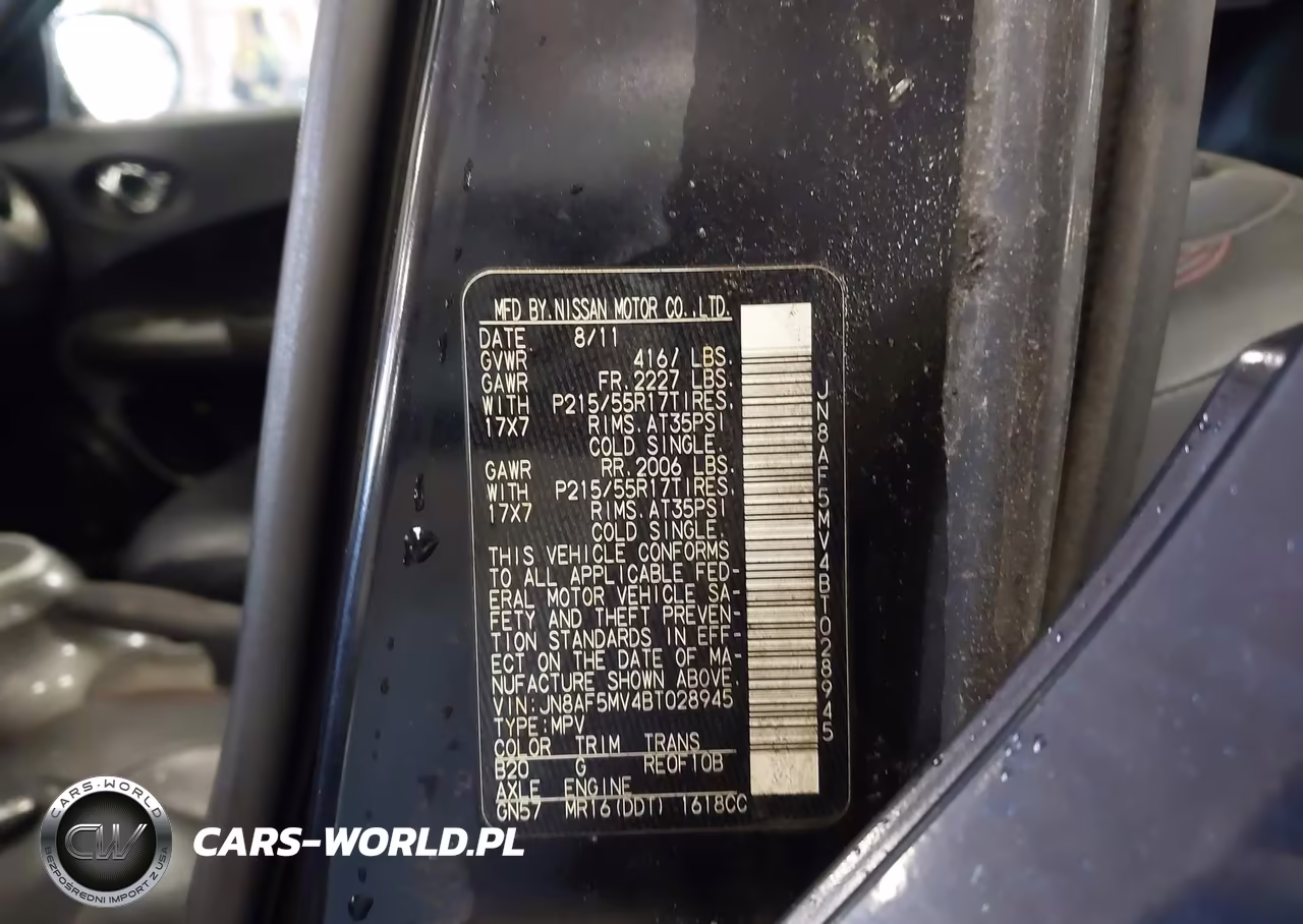 2011 Nissan Juke Sl VIN:JN8AF5MV4BT028945 - 9