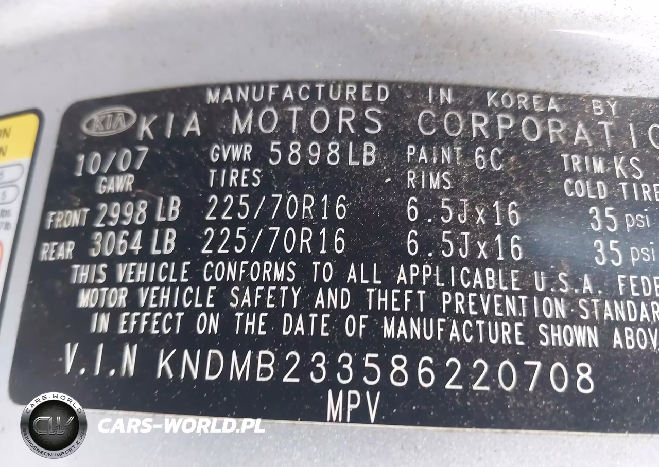 2008 Kia Sedona Lx VIN:KNDMB233586220708 - 9