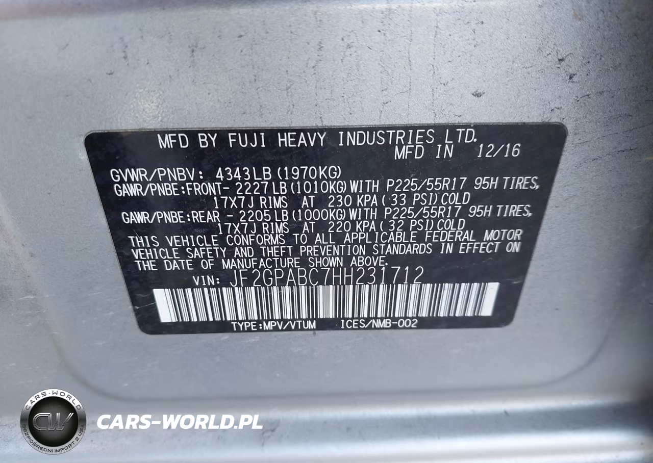 2017 Subaru Crosstrek 2.0I Premium VIN:JF2GPABC7HH231712 - 9