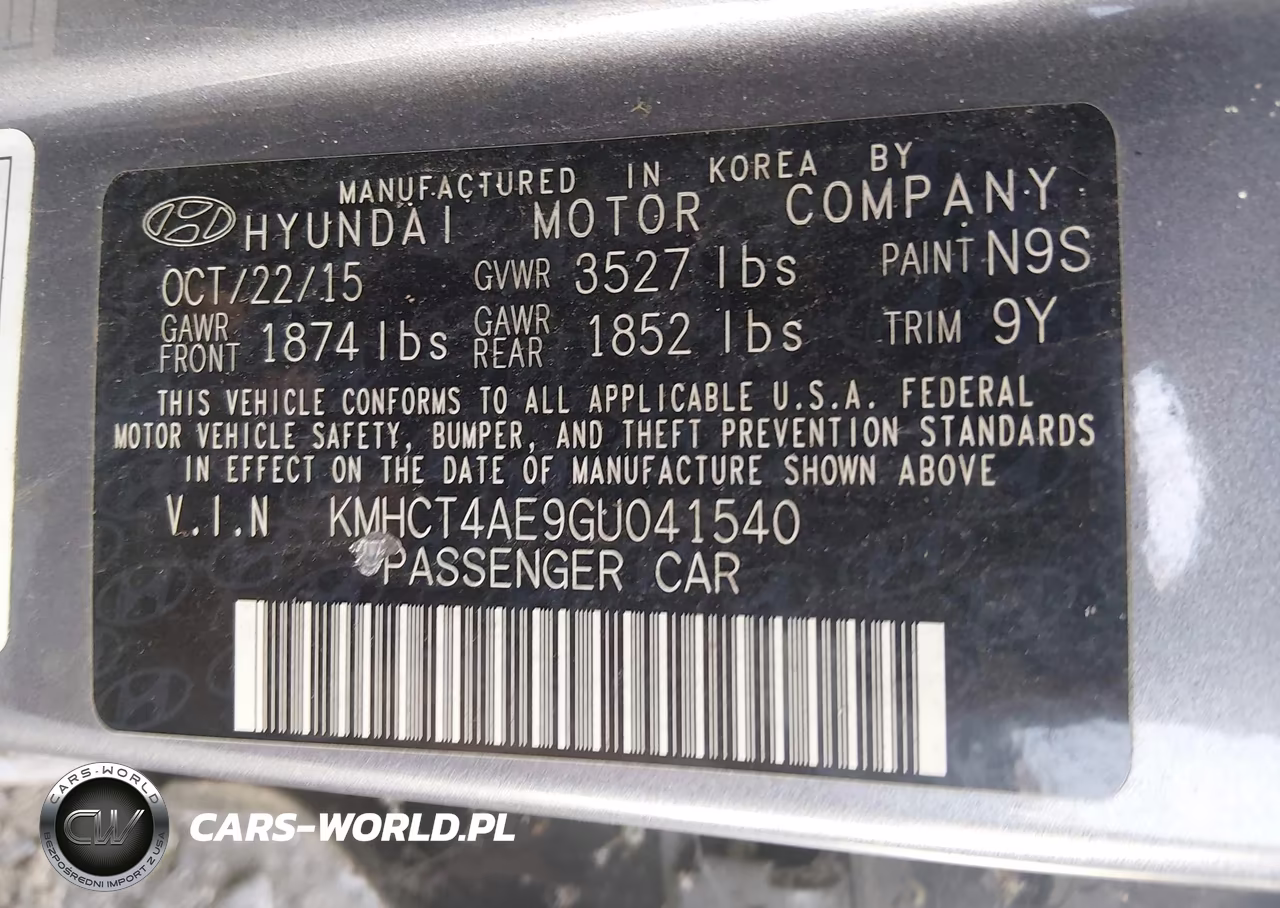 2016 Hyundai Accent Se VIN:KMHCT4AE9GU041540 - 9